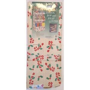NIP Vintage 1993 E Z Do Cardboard Ribbon Bow & Wrap Center Candy Cane USA Made